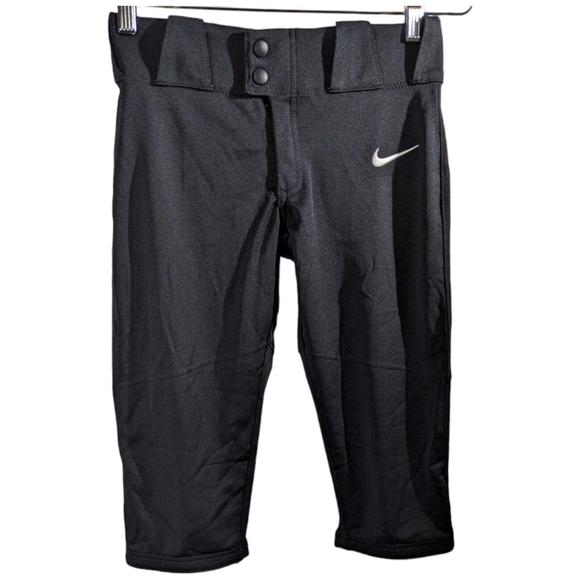 Nike Games Boys Black Baseball Knickers Medium Nike Swoosh In Front